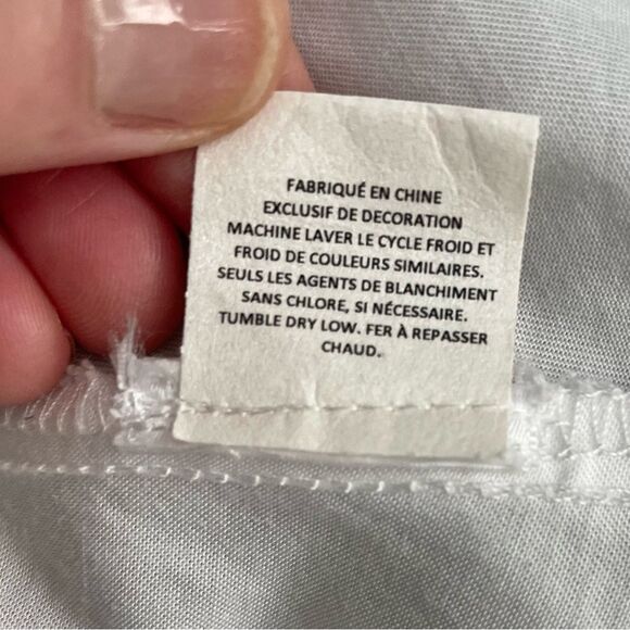 Fourteenth Place White Peplum Ladder Lace Blouse in White Lyocell - Picture 9 of 10